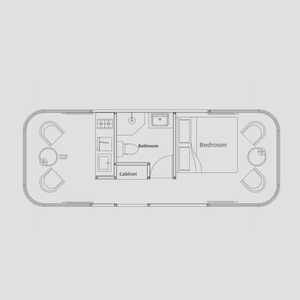 บ้านแคปซูลสำเร็จรูปขนาด 20 ฟุต 40 ฟุต พร้อมห้องครัว ห้องน้ำ ห้องนอน สำหรับใช้ในโรงแรมและ<span class=keywords><strong>หมู่บ้าน</strong></span> Airbnb - Product Image 2