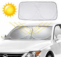 Pare-soleil pour pare-brise de camionnette/voiture, protection UV, design professionnel/luxe, en polyester et nylon, pliable