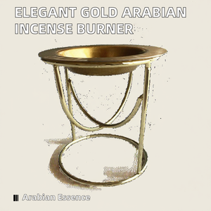 Quemador de Incienso Decorativo Árabe Elegante al por Mayor, Material de Semillas de Metal Dorado para Aceites Esenciales de Aromaterapia y Cilantro - Product Image 3