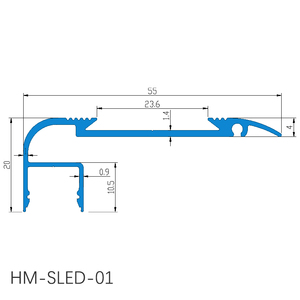 Perfil de Escalón Moderno Hero Metal Antideslizante con Iluminación LED y Construcción de Aluminio para Aplicaciones en Teatros - Product Image 6