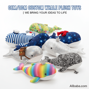 Peluche de Ballena Columna Personalizado, Mascota de Peluche Suave y Adorable, Muestras Rápidas, Fabricante OEM ODM, Nueva Promoción en Venta - Product Image 1