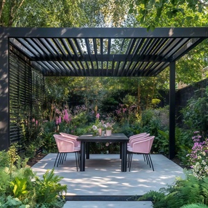 Pergola bioclimatique <span class=keywords><strong>en</strong></span> aluminium 3x4m motorisée pour extérieur, plage, <span class=keywords><strong>piscine</strong></span>, gazebo, protection contre la pluie, <span class=keywords><strong>volet</strong></span> <span class=keywords><strong>en</strong></span> aluminium - Product Image 5