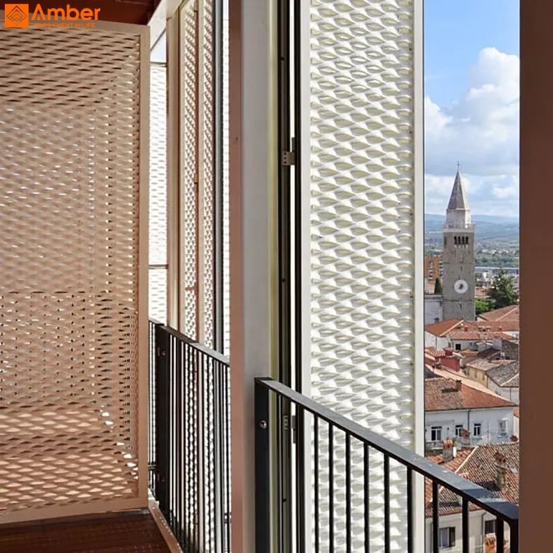 Customized Strong 5052 Aluminum Expanded Metal Mesh Diamond Hole Panel for Decorative Window Grilles