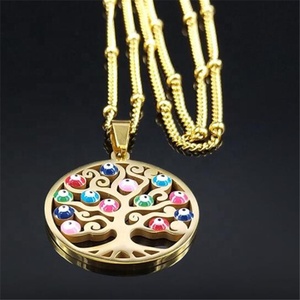 Yiwu Aceon acciaio inossidabile più nuovo musulmano Islam gioielli regalo Fashion Design <span class=keywords><strong>turchia</strong></span> occhio albero della vita ciondolo con ciondolo - Product Image 3
