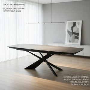 Luxury Modern Classic Extra-Large <strong>Extendable</strong> Foldable Ceramic Dinner <strong>Table</strong> Set Metal <strong>Legs</strong> for Home Hotel Apartment School Dining - Product Image 1