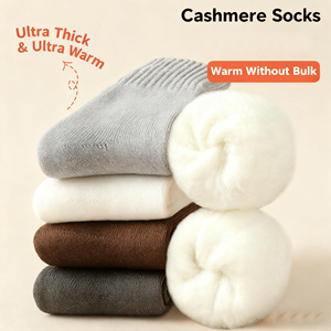 Vớ len dệt kim mùa thu đông dày dặn mềm mại ấm áp chất liệu cashmere cotton polyester cao cấp thời trang bán buôn cho nam - Product Image 1