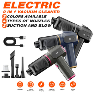 Souffleur d'<span class=keywords><strong>air</strong></span> <span class=keywords><strong>électrique</strong></span> sans fil 2-en-1 et <span class=keywords><strong>mini</strong></span> aspirateur pour voiture, idéal pour la maison ou les ordinateurs de bureau - Product Image 5