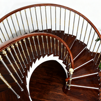 Garde-corps d'escalier en alliage d'aluminium gris de style luxe léger en métal L D, mains courantes de balustrade de villa pour intérieur et extérieur