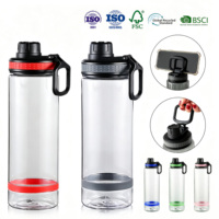 Bouteille d'eau de 700 ml sans BPA, à large ouverture, lavable au lave-vaisselle, anti-fuite, pour la rentrée scolaire