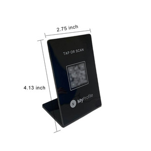 Tùy chỉnh cá nhân bảng acrylic với in mã QR, NFC PVC hiển thị đứng, trống NFC <span class=keywords><strong>Google</strong></span> xem xét thẻ - Product Image 4