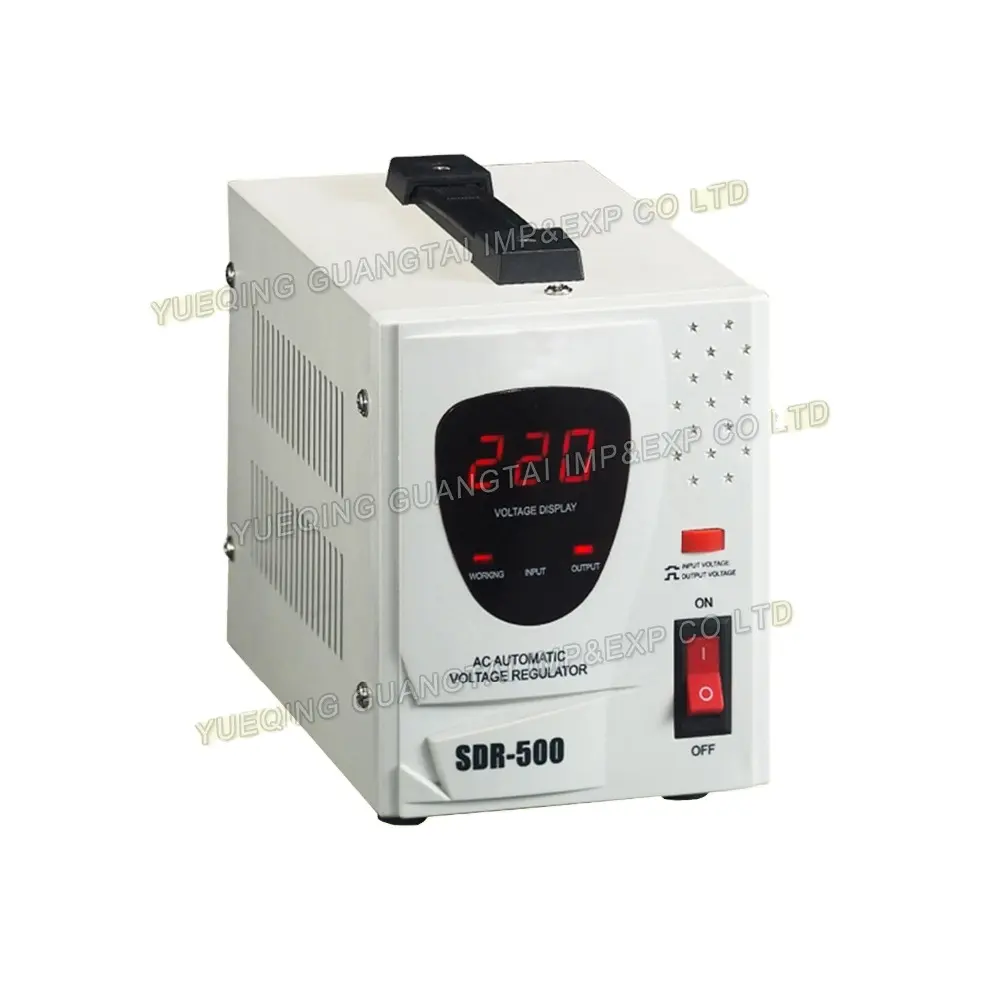 Regulator tegangan AC otomatis penuh tipe relay LED, seri SDR SRV kualitas tinggi 5KVA 10KVA SDR SRV