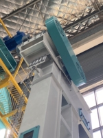 Kohlenstoffstahl TDTG-Serie Schaufeltransporter mit HDPE-Schaufeln / Lebensmittelgeeigneter Reis-Transporter / Vertikalförderer für Lebensmittelfabriken, atmungsaktiv
