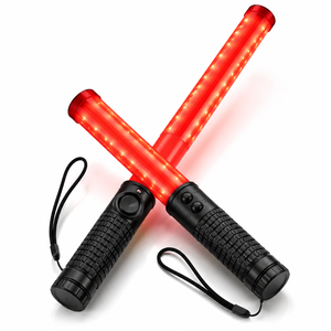 Bastone di Segnalazione LED per Controllo del Traffico con Luci Lampeggianti e Fischietto Retrattile <span class=keywords><strong>Estensibile</strong></span> - Product Image 2