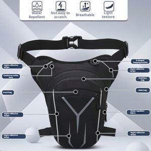 Sac banane de sport réfléchissant pour moto, avec logo personnalisé, durable, pour la sécurité nocturne - Product Image 4