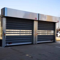 Portes à enroulement modernes commerciales coupe-vent pour atelier, en aluminium, électriques, à haute vitesse, à spirale