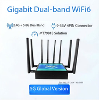 Routeur de carte SIM SG, routeur sans fil Gigabit WiFi 6 double bande avec solution MT7981B, édition KingGlobal qui pénètre les murs
