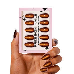 <span class=keywords><strong>Uñas</strong></span> Acrílicas <span class=keywords><strong>de</strong></span> <span class=keywords><strong>Color</strong></span> Ámbar con Efecto Ojo <span class=keywords><strong>de</strong></span> Gato, Brillantes y en Forma <span class=keywords><strong>de</strong></span> Almendra, <span class=keywords><strong>Uñas</strong></span> Postizas al por Mayor, Marca Privada - Product Image 5