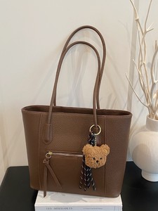 Nuevo Bolso Tote de Cuero Genuino para Otoño/Invierno, de Alta Calidad, de un Solo Hombro, para Mujer, Elegante, Simple, Resistente al Agua, de Gran Capacidad, Casual - Product Image 4