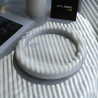 Plateau à fruits secs en marbre YUSHI, design moderne et écologique, assiette de luxe pour la décoration de la maison islamique et les fêtes