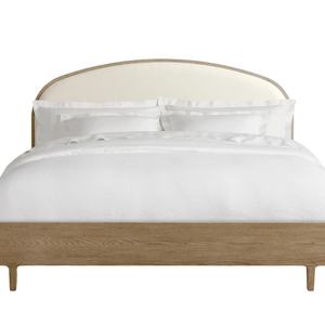 Cadre de lit double en bois massif de style américain fait à la main avec tête de lit rembourrée douce - Product Image 2