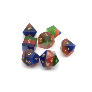 Offre Spéciale : Ensemble <span class=keywords><strong>de</strong></span> dés polyédriques D&D en pierre gemme œil <span class=keywords><strong>de</strong></span> chat orange, rouge, jaune et verte pour <span class=keywords><strong>jeux</strong></span> <span class=keywords><strong>de</strong></span> rôle - Product Image 5