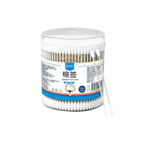 Hisopos de algodón de doble punta para limpieza de oídos, fines cosméticos, uso doméstico, palitos de madera, palillos desechables para oídos con punta grande - Product Image 2