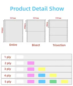 Wholesale CB CFB CF Carbonized 2ply 3ply Multi Color Customized NCR Printing Carbonless Paper Sheet