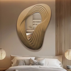 <span class=keywords><strong>Espejos</strong></span> <span class=keywords><strong>de</strong></span> <span class=keywords><strong>Pared</strong></span> con Forma Irregular <span class=keywords><strong>de</strong></span> 83x54 cm <span class=keywords><strong>de</strong></span> Calidad Superior Personalizados para Decoración del Hogar, Gran <span class=keywords><strong>Marco</strong></span> <span class=keywords><strong>de</strong></span> Madera para Colgar en la Sala <span class=keywords><strong>de</strong></span> Estar, Dropshipping DDP - Product Image 2