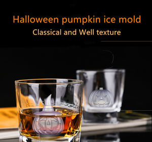 Moule en silicone 3D pour glaçons en forme de crâne et de citrouille d'Halloween avec couvercle - Product Image 6