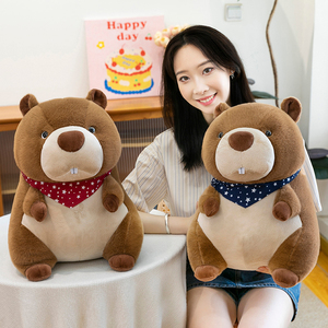 Juguetes de peluche de <span class=keywords><strong>marmota</strong></span> supersuaves, animales de peluche con dientes grandes, juguetes de <span class=keywords><strong>marmota</strong></span> de peluche, juguete de <span class=keywords><strong>castor</strong></span> de peluche - Product Image 3