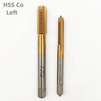 Tap Sekrup Mesin HSS Berlapis TiN Ulir Kiri M2-M36 dengan Alur Lurus, Pitch Kasar dan Halus untuk Baja Karbon, Besi, dan Stainless Steel
