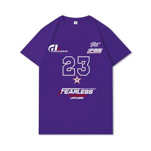 เสื้อยืดคอกลมผู้ชาย ผ้าฝ้ายคุณภาพสูง 100% สไตล์สตรีท ขายดีช่วงซัมเมอร์ พิมพ์ลายหัวใหญ่ ออกแบบเองได้ ODM แห้งเร็ว - Product Image 2