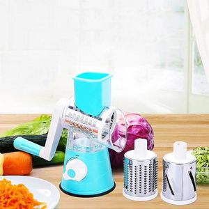 Xoay Rau cắt xách tay Chopper vắt rau Chopper Hướng dẫn sử dụng thép nhà bếp Slicer thực phẩm Chopper Rau cắt - Product Image 3