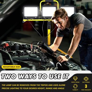 Có thể điều chỉnh và có thể gập lại Tripod đứng 225W 22500 lumen ba đầu <span class=keywords><strong>LED</strong></span> làm việc ánh sáng với cá nhân chuyển đổi đèn - Product Image 3