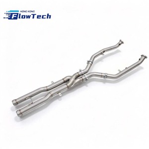 Tube intermédiaire FlowTech T304 en acier inoxydable avec tube en Z pour BMW E90 E92 E93 M3 S65 4.0L V8 2008-2013 – Fixation directe par boulons - Product Image 4