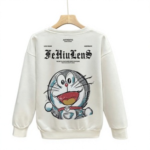 Sweat-shirt à col rond pour homme Noir Blanc Imprimé R Star Décontracté Vêtement d'automne 100% coton French Terry Tricoté Manches longues - Product Image 2
