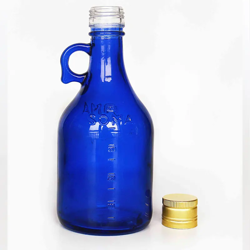 ビール醸造用ブラックキャップ付き500ml琥珀色ガラス水差し二次ワイン発酵ガラスカーボーイコンテナ食品グレードガラス瓶