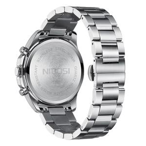 Drioshipping Reloj deportivo de moda para hombre Estilo casual 3ATM Movimiento de cuarzo Aleación 44mm 22mm Correa de cuero de acero inoxidable Antiguo - Product Image 4