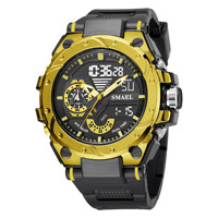 SMAEL Top-Marke Neue Herrenuhr Sport Wasserdicht Dual-Display-Uhr Herren LED Quarz Digital Armbanduhr Relogio Masculino
