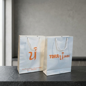 Eco Friendly Custom <b>Paper</b> Shopping Bags with Logo Printing Recyclable Luxury Gift Bags for Boutique Retail and Brand Promotion - Product Image 3