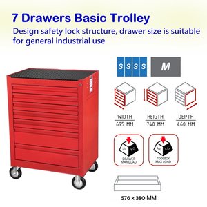 7 <b>Drawer</b> <b>Tool</b> Trolley - Product Image 4