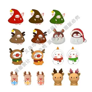 Christmas Elf landscape diy bonsai succulent kittie Animal elk snowman Penguin resin crafts