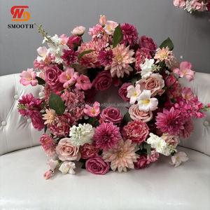 Boules de fleurs artificielles en soie lisse, roses blanches, centre de table de mariage, design asymétrique, 0,4-2,4 m - Product Image 5