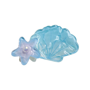 Jolies pinces à <span class=keywords><strong>cheveux</strong></span> en forme de coquillages, conques et étoiles de mer pour enfants, pinces à franges pour l'été et la plage, accessoires capillaires en acrylique pour filles - Product Image 5