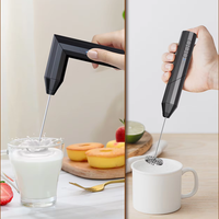 Nouveau mousseur à lait électrique sans fil à piles, 3 vitesses, automatique, fouet en acier inoxydable, USB