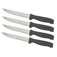 Couteau de cuisine de qualité à faible quantité minimale de commande en acier inoxydable 3CR13 4.5 pouces lame PP poignée couteau à Steak