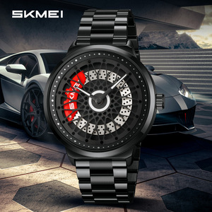 Orologio da Uomo SKMEI con Quadrante Traforato Rotante, Impermeabile, Cinturino in Acciaio Inossidabile, Movimento al Quarzo, Orologio da Polso alla Moda - Product Image 2
