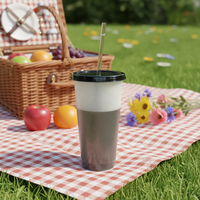 Gobelets jetables écologiques pour boissons froides glacées, 12 pièces de 24 oz, gobelets changeant de couleur avec couvercles et pailles