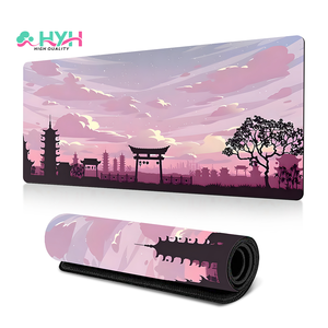 <span class=keywords><strong>Pink</strong></span> Sky Mouse Pad im japanischen Stil Große, verlängerte Schreibtisch matte mit rutsch fester Gummi basis im Tempel-und Torii-Design - Product Image 1