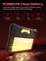 Tablette robuste CUBOT TAB Kingkong S Android 15 4G Wi-Fi Nouvelle tablette robuste Unisoc T616 GPS 10,1 pouces HD+ 90Hz 6 Go + 256 Go Batterie 15300 mAh
